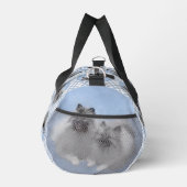 Keeshond Malen 2 Keeshonden Original Hunde Kunst Duffle Bag (Rechts)