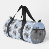 Keeshond Malen 2 Keeshonden Original Hunde Kunst Duffle Bag (Rechte Ecke)