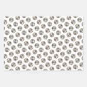 Keeshond Malen 2 Keeshonden Original Hunde Kunst Geschenkpapier Set (Vorderseite 2)