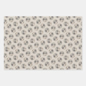 Keeshond Malen 2 Keeshonden Original Hunde Kunst Geschenkpapier Set (Vorderseite)