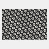 Keeshond Malen 2 Keeshonden Original Hunde Kunst Geschenkpapier Set (Vorderseite 3)