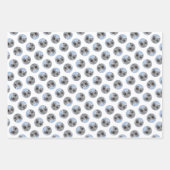 Keeshond Malen 2 Keeshonden Original Hunde Kunst Geschenkpapier Set (Vorderseite 2)