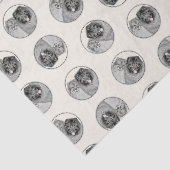 Keeshond Malen 2 Keeshonden Original Hunde Kunst Seidenpapier (Ausschnitt)