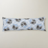 Keeshond Malen 2 Keeshonden Original Hunde Kunst Seitenschläferkissen (Rückseite)