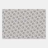 Keeshond Malen Hintern am Tor Niedliche Hundkunst Geschenkpapier Set (Vorderseite 3)