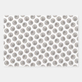 Keeshond Malen Hintern am Tor Niedliche Hundkunst Geschenkpapier Set (Vorderseite 2)