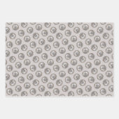 Keeshond Malen Hintern am Tor Niedliche Hundkunst Geschenkpapier Set (Vorderseite)