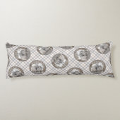 Keeshond Malen Hintern am Tor Niedliche Hundkunst Seitenschläferkissen (Rückseite)