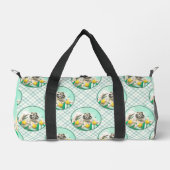 Keeshond Malerei in Tulips Niedliche Original Hund Duffle Bag (Vorderseite)