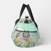 Keeshond Malerei in Tulips Niedliche Original Hund Duffle Bag (Rechts)