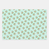 Keeshond Malerei in Tulips Niedliche Original Hund Geschenkpapier Set (Vorderseite)