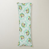 Keeshond Malerei in Tulips Niedliche Original Hund Seitenschläferkissen (Vorderseite Vertikal)