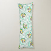 Keeshond Malerei in Tulips Niedliche Original Hund Seitenschläferkissen (Rückseite (Vertikal))