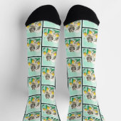 Keeshond Malerei in Tulips Niedliche Original Hund Socken (Oben)
