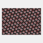 Keeshond Malerei Weihnachten Alter roter LKW Hunde Geschenkpapier Set (Vorderseite 3)