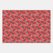 Keeshond Malerei Weihnachten Alter roter LKW Hunde Geschenkpapier Set (Vorderseite)