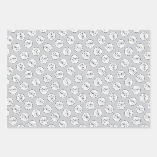 Keeshond Malerei Weihnachten Snowman Pet Dog Art Geschenkpapier Set (Vorderseite 3)