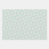 Keeshond Malerei Weihnachten Snowman Pet Dog Art Geschenkpapier Set (Vorderseite)