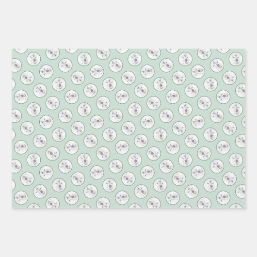 Keeshond Malerei Weihnachten Snowman Pet Dog Art Geschenkpapier Set (Vorderseite)