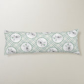 Keeshond Malerei Weihnachten Snowman Pet Dog Art Seitenschläferkissen (Rückseite)