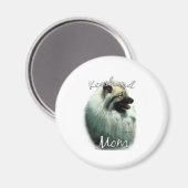 Keeshond Mama 2 Magnet (Vorderseite/Rückseite)