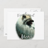 Keeshond Mama 2 Postkarte (Vorne/Hinten)