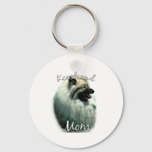 Keeshond Mama 2 Schlüsselanhänger (Vorderseite)