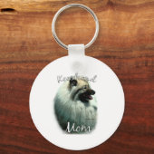Keeshond Mama 2 Schlüsselanhänger (Vorderseite)