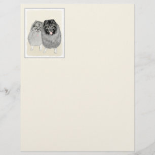 Keeshond Mama and Son Painting - Originelle Hundek