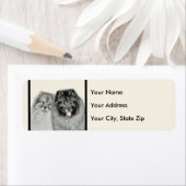 Keeshond Mama and Son Painting - Originelle Hundek (Insitu)