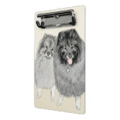 Keeshond Mama and Son Painting - Originelle Hundek Mini Klemmbrett (Gewinkelt2)