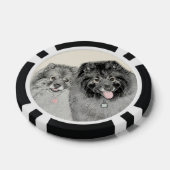 Keeshond Mama and Son Painting - Originelle Hundek Pokerchips (Einzeln)