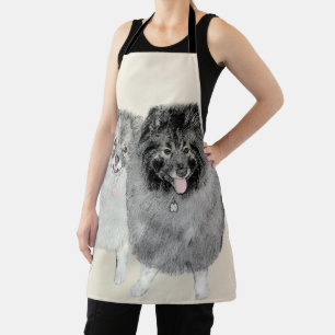 Keeshond Mama and Son Painting - Originelle Hundek Schürze