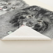 Keeshond Mama and Son Painting - Originelle Hundek Sherpadecke (3/4)