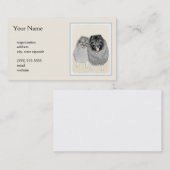 Keeshond Mama and Son Painting - Originelle Hundek Telefonnummerkarte (Vorne/Hinten)