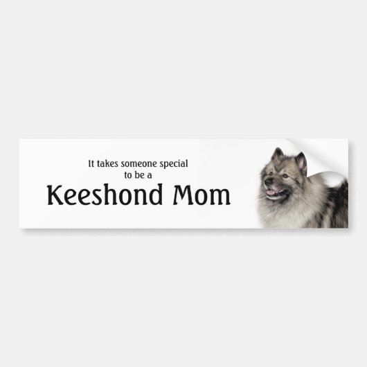 Keeshond-Mama Autoaufkleber (Vorne)