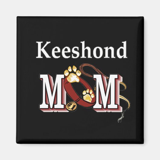 Keeshond MAMA Geschenke Magnet (Vorne)