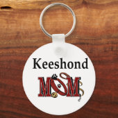 Keeshond MAMA Geschenke Schlüsselanhänger (Vorderseite)