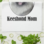Keeshond-Mama Geschirrtuch (Gefaltet)