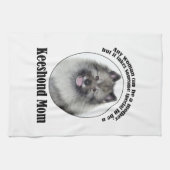 Keeshond-Mama Geschirrtuch (Horizontal)