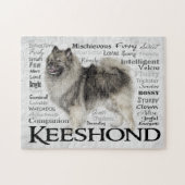 Keeshond-Merkmal-Puzzlespiel Puzzle (Horizontal)