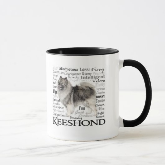 Keeshond-Merkmal-Tasse Tasse (Rechts)