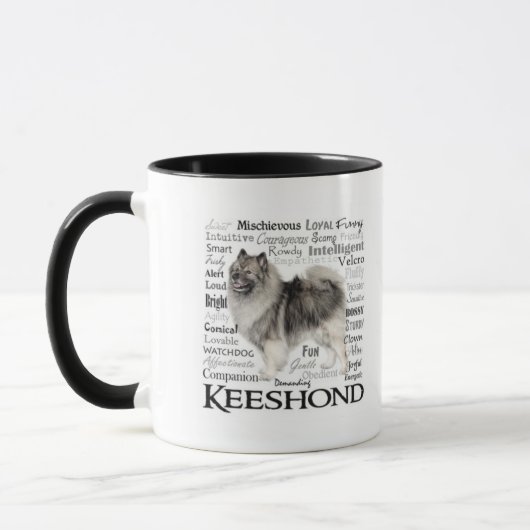 Keeshond-Merkmal-Tasse Tasse (Links)