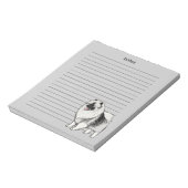 Keeshond mit benutzerdefinierbarem Text Notizblock (Rotiert)