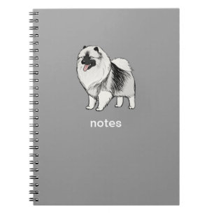 Keeshond mit individuellem Text Notizblock