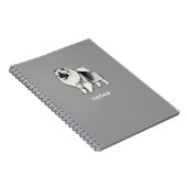 Keeshond mit kundenspezifischem Text Notizblock (Rechte Seite)