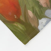 Keeshond mit Ostereiern Fleecedecke (Ecke)