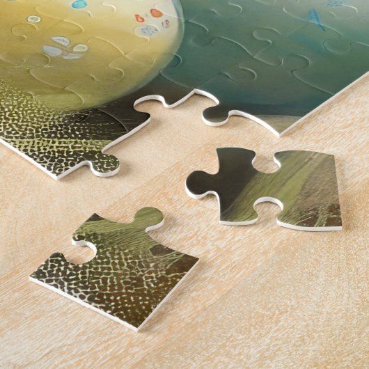 Keeshond mit Ostereiern Puzzle (Seite)