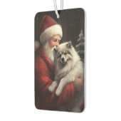 Keeshond mit Weihnachtsfeiern Autolufterfrischer (Links)