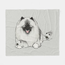 Keeshond mit Welpen | Niedlich Keesie Dog Family